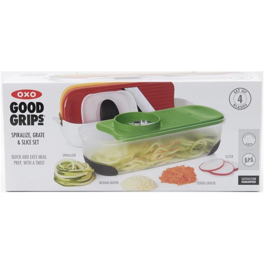 Good Grips Spiralize Grate & Slice Set, Multi color - Picture 2 of 9